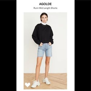 Agolde rumi mid length shorts